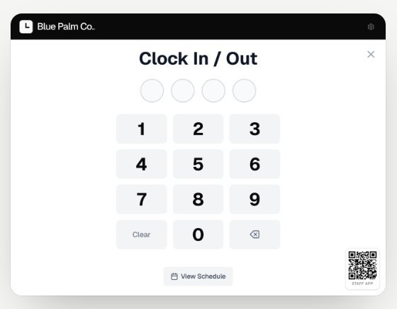 Clokr clock-in screen